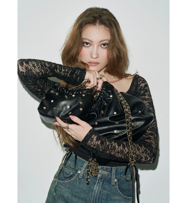 EVRIS「スタッズチェーンBIGショルダーBAG」|ショルダー・メッセンジャー|