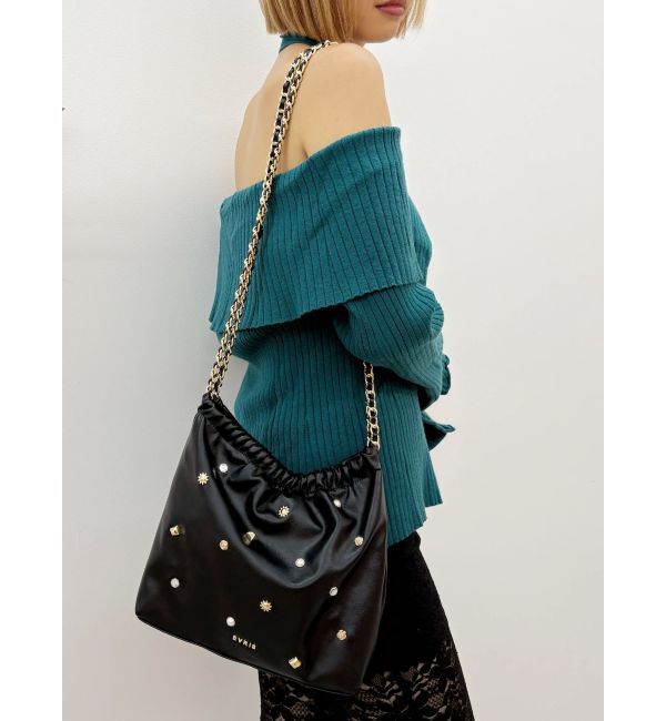 EVRIS「スタッズチェーンBIGショルダーBAG」|ショルダー・メッセンジャー|