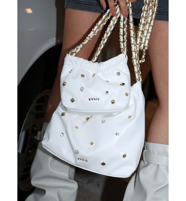 EVRIS「スタッズチェーンBIGショルダーBAG」|ショルダー・メッセンジャー|