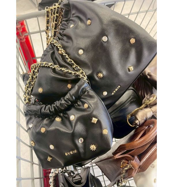 EVRIS「スタッズチェーンBIGショルダーBAG」|ショルダー・メッセンジャー|