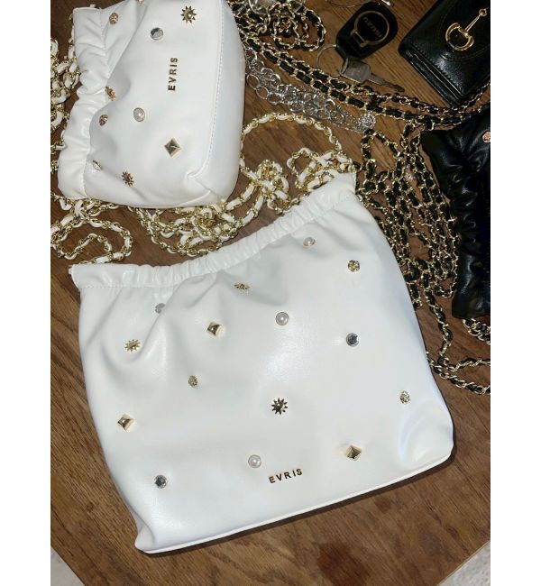 EVRIS「スタッズチェーンBIGショルダーBAG」|ショルダー・メッセンジャー|