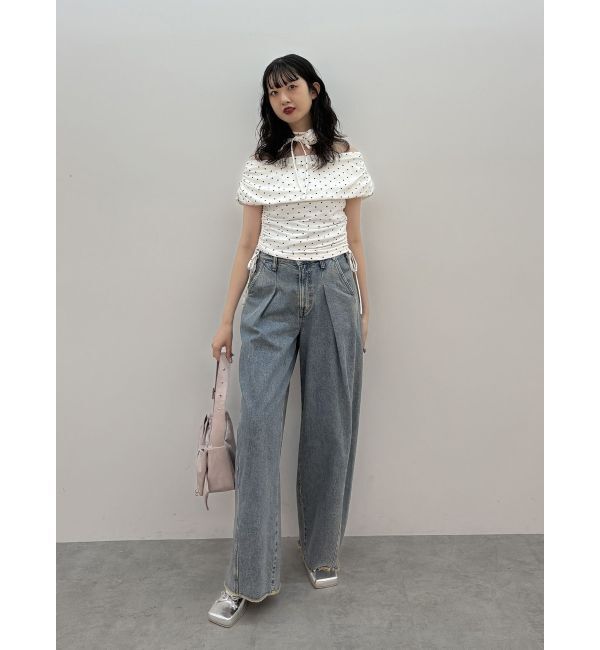 jouetie「コサージュオフショルトップス」|Tシャツ・カットソー|