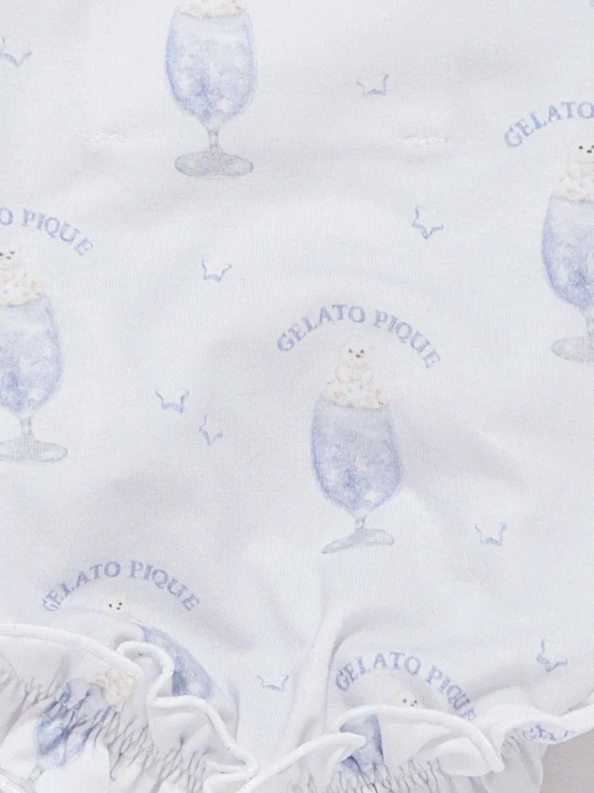  GELATO PIQUE CAT&DOG「【CAT&DOG】【接触冷感】シロクマひんやりスイーツ柄 Coolingフリルプルオーバー」|その他|