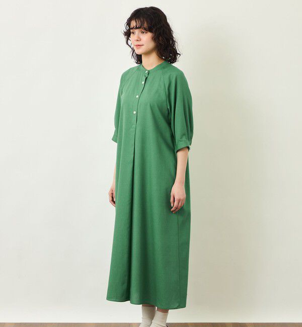 MACKINTOSH PHILOSOPHY「GREY LABEL リネンミックスバンドカラーワンピース」|ワンピース|