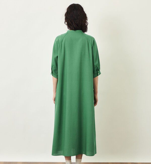 MACKINTOSH PHILOSOPHY「GREY LABEL リネンミックスバンドカラーワンピース」|ワンピース|