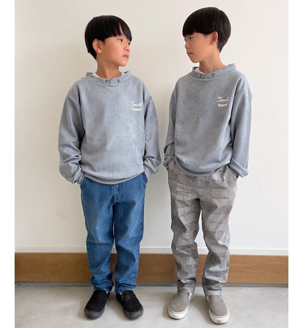 ikka kids「【親子おそろい】フェイクスウェードルーイカラープルオーバー（120~160cm）」|Tシャツ・カットソー|