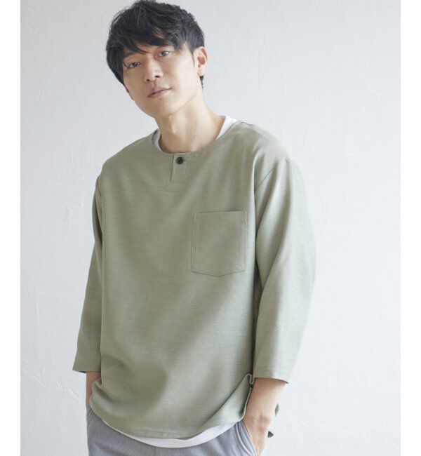 ikka「【吸水速乾】7分easyケアシャツTインナーセット」|シャツ・ブラウス|