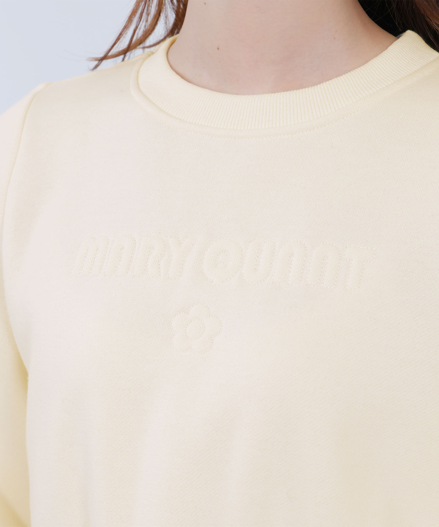 MARY QUANT「エンボス刺繍 プルオーバー」|スウェット・ジャージ|