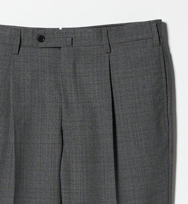 UNITED ARROWS「ハウンドトゥース 1プリーツ スラックス R-MODEL」|スラックス|