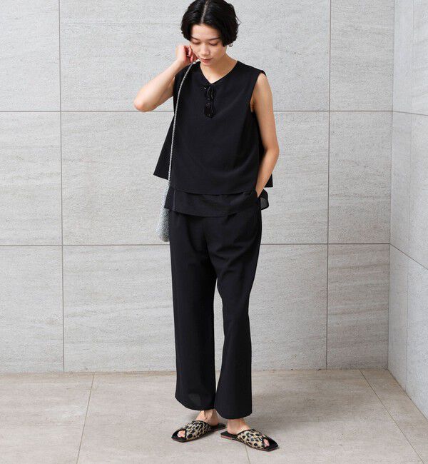 UNITED ARROWS green label relaxing「【結論シリーズ】ダブルフレアオールインワン マシンウォッシャブル 通気性 ストレッチ」|オールインワン|