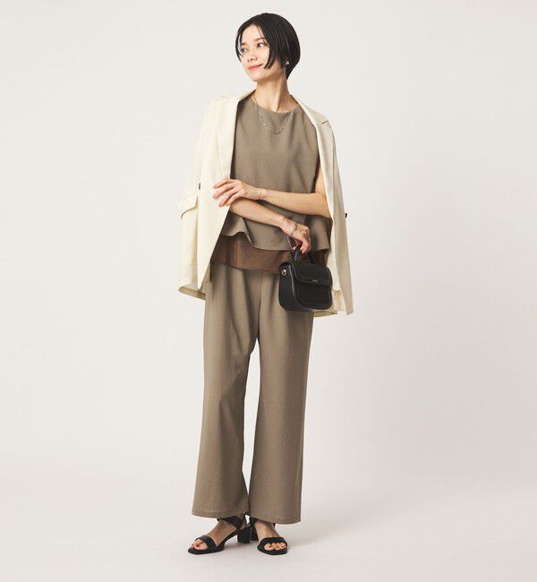 UNITED ARROWS green label relaxing「【結論シリーズ】ダブルフレアオールインワン マシンウォッシャブル 通気性 ストレッチ」|オールインワン|