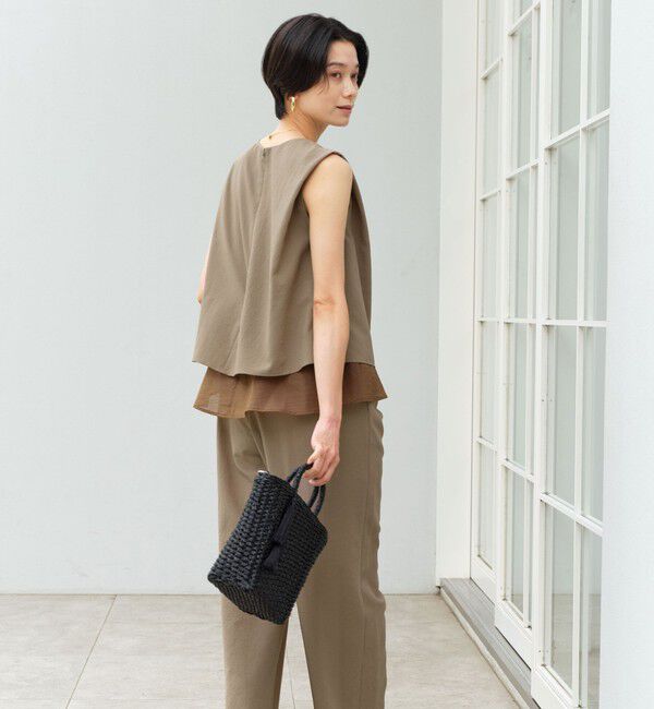 UNITED ARROWS green label relaxing「【結論シリーズ】ダブルフレアオールインワン マシンウォッシャブル 通気性 ストレッチ」|オールインワン|