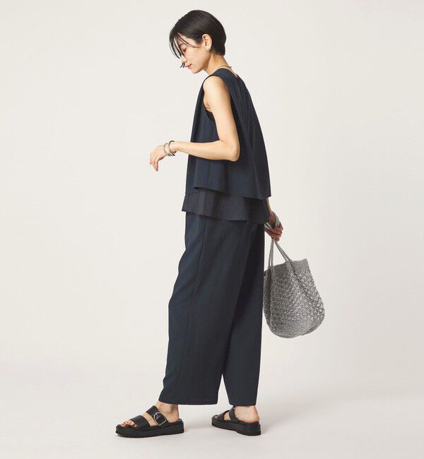UNITED ARROWS green label relaxing「【結論シリーズ】ダブルフレアオールインワン マシンウォッシャブル 通気性 ストレッチ」|オールインワン|