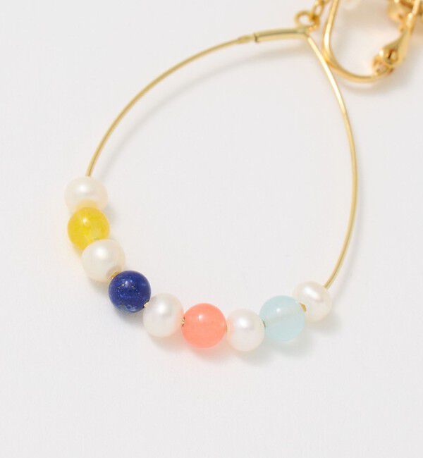 BEAUTY&YOUTH UNITED ARROWS「＜Causerie＞マルチ 天然石 ドロップフープ イヤリング」|イヤリング|