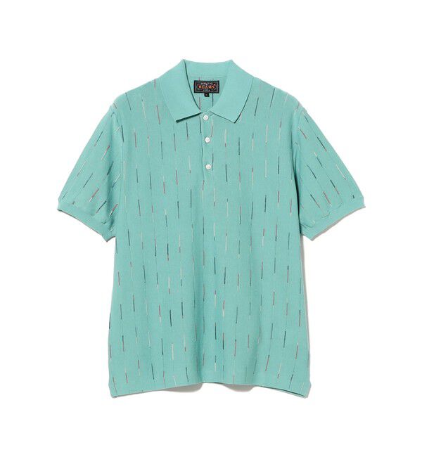 BEAMS PLUS「Knit Polo Kasuri Stripe」|ポロシャツ|
