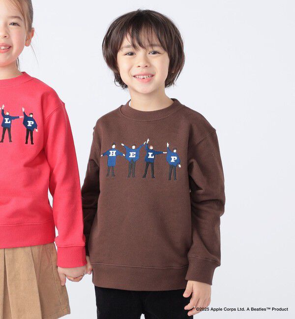 SHIPS KIDS「SHIPS KIDS:100～130cm /【THE BEATLES（ザ・ビートルズ）】スウェット」|スウェット・ジャージ|ブラウン