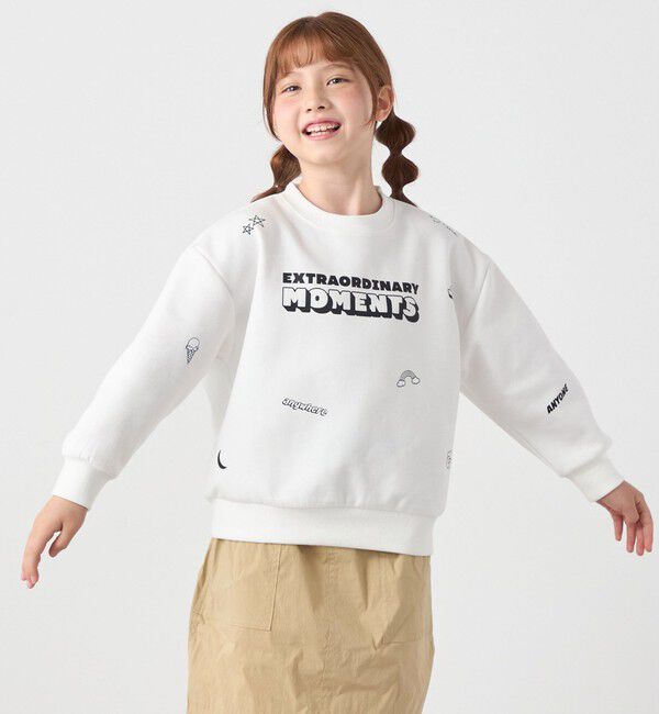 SHIPS any「SHIPS any:〈洗濯機可能〉ポンチ デザイン クルーネック プルオーバー <KIDS>」|スウェット・ジャージ|