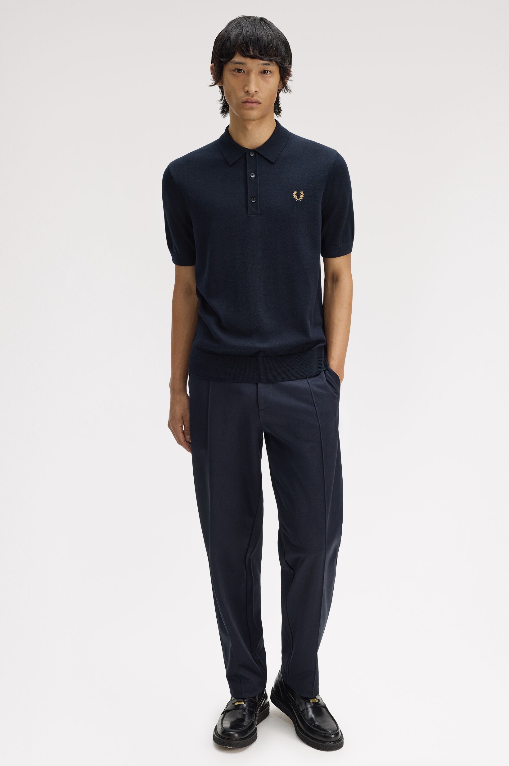 FRED PERRY 「Cotton Knitted Polo Shirt／コットンニットポロシャツ」|ポロシャツ|