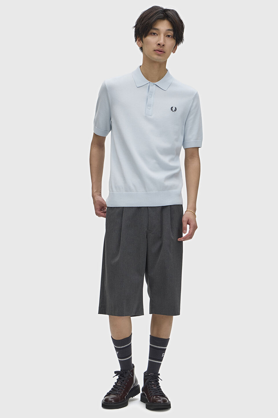FRED PERRY 「Cotton Knitted Polo Shirt／コットンニットポロシャツ」|ポロシャツ|