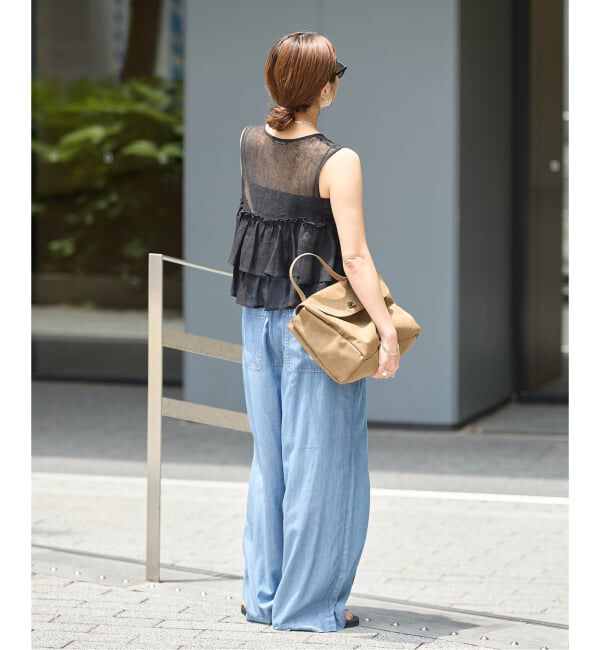 JOURNAL STANDARD「リネンメッシュフリルブラウス」|シャツ・ブラウス|