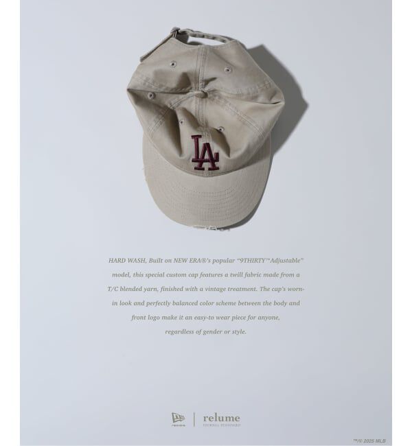 JOURNAL STANDARD relume「《追加予約》NEW ERA / ニューエラ 別注 9THIRTY(TM) ハードウォッシュ Dodgers」|キャップ・キャスケット|ベージュ