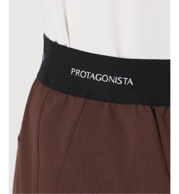 NOBLE「PROTAGONISTA/プロタゴニスタ ウエストロゴパンツ」|スラックス|