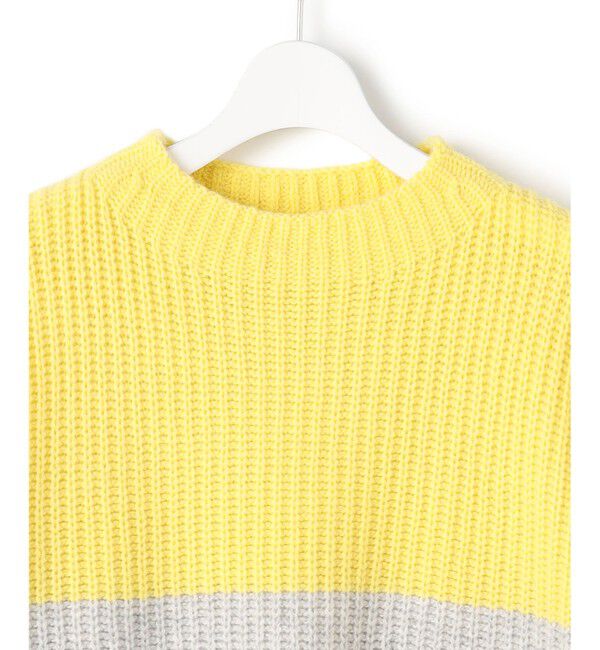 23区「【洗える】ウールカシミヤ カラーブロック バルキー ニット」|ニット・セーター|