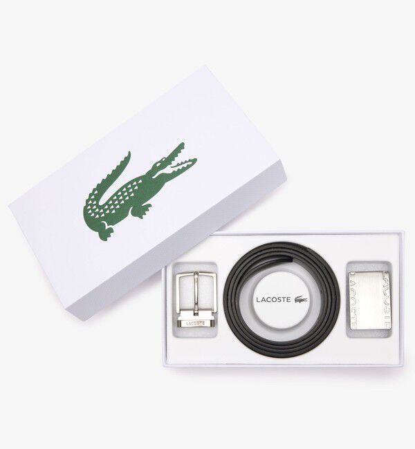 LACOSTE「スムースレザーベルト&２バックルセット」|ベルト|