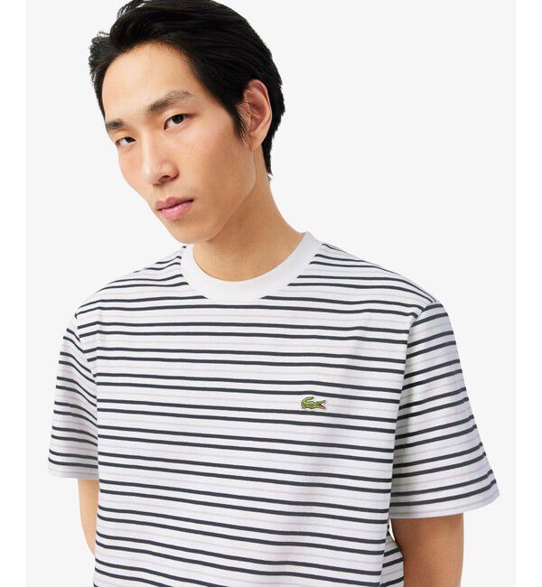 LACOSTE「ボーダーコットンTシャツ」|Tシャツ・カットソー|