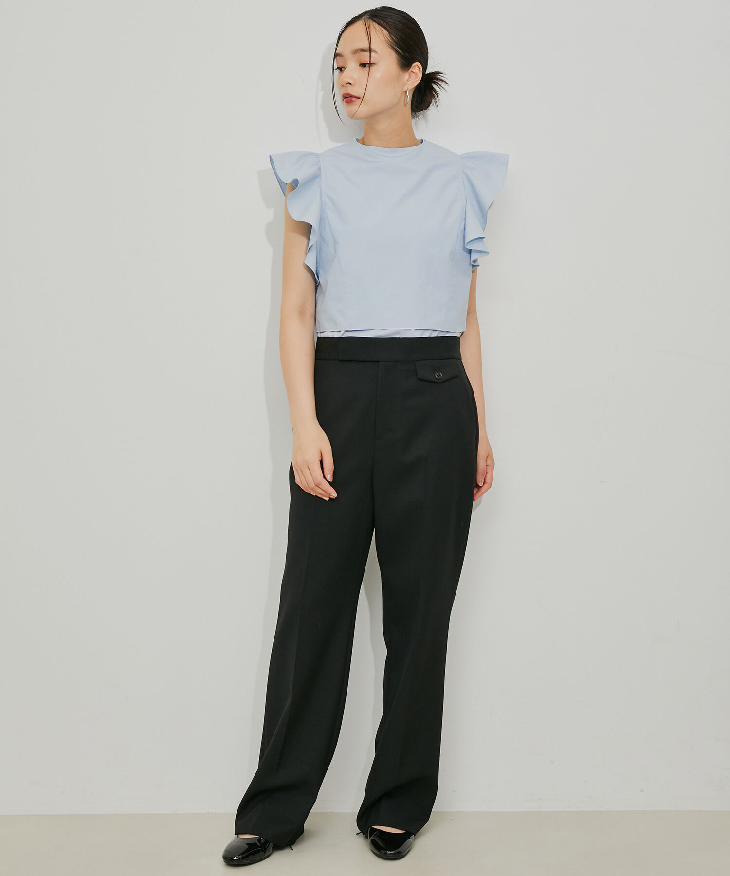 ADAM ET ROPE'「【逸品】フリルセットTシャツ」|Tシャツ・カットソー|