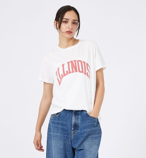 Rouge vif「【REMI RELIEF / レミレリーフ】LW加工/ロゴT/ILLNOIS【予」|Tシャツ・カットソー|