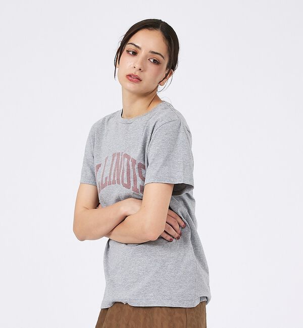 Rouge vif「【REMI RELIEF / レミレリーフ】LW加工/ロゴT/ILLNOIS【予」|Tシャツ・カットソー|