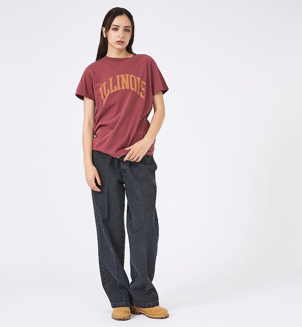 Rouge vif「【REMI RELIEF / レミレリーフ】LW加工/ロゴT/ILLNOIS【予」|Tシャツ・カットソー|