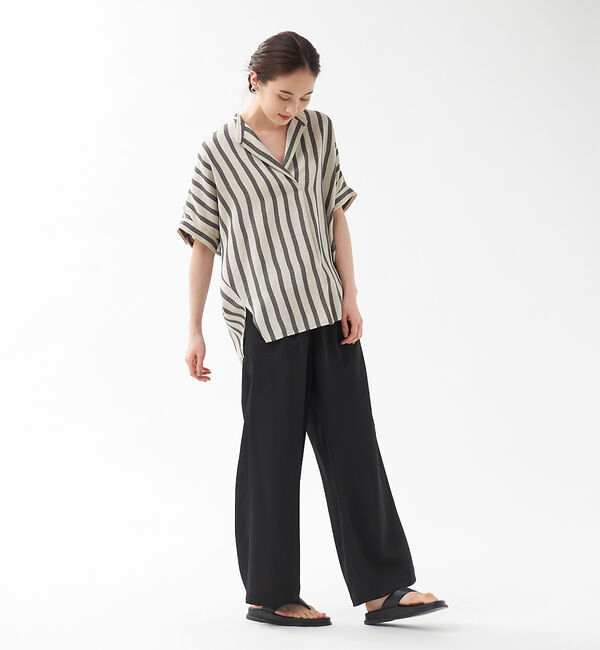qualite「《セットアップ対応》リネンライクワイドパンツ」|その他|