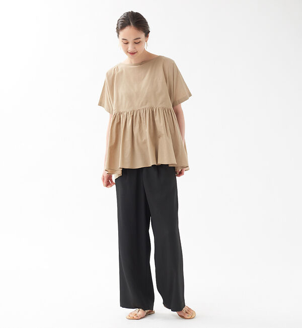 qualite「《セットアップ対応》リネンライクワイドパンツ」|その他|