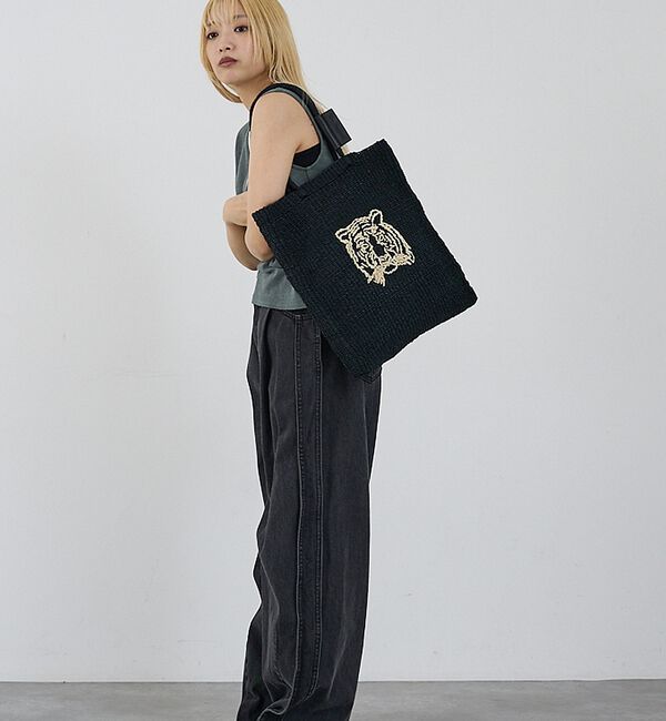 NOMINE「【BAGMATI】ANIMAL BAG アニマル刺繍 かご トート バッグ」|かごバッグ|