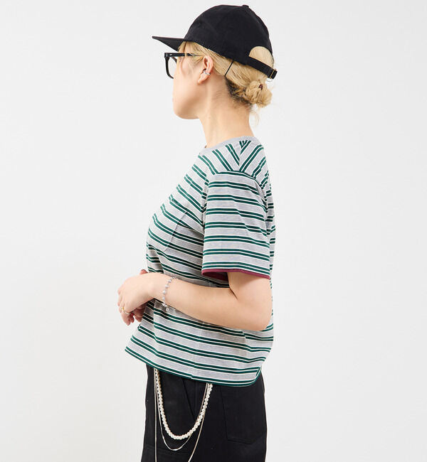 Soffitto「コットンボーダー半袖Tシャツ」|Tシャツ・カットソー|