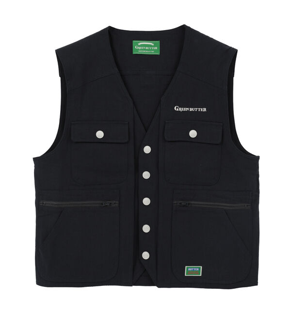 SOFFITTO「【GREEN BUTTER/グリーンバター】Cotton PoketVestnavy」|ベスト・ジレ|