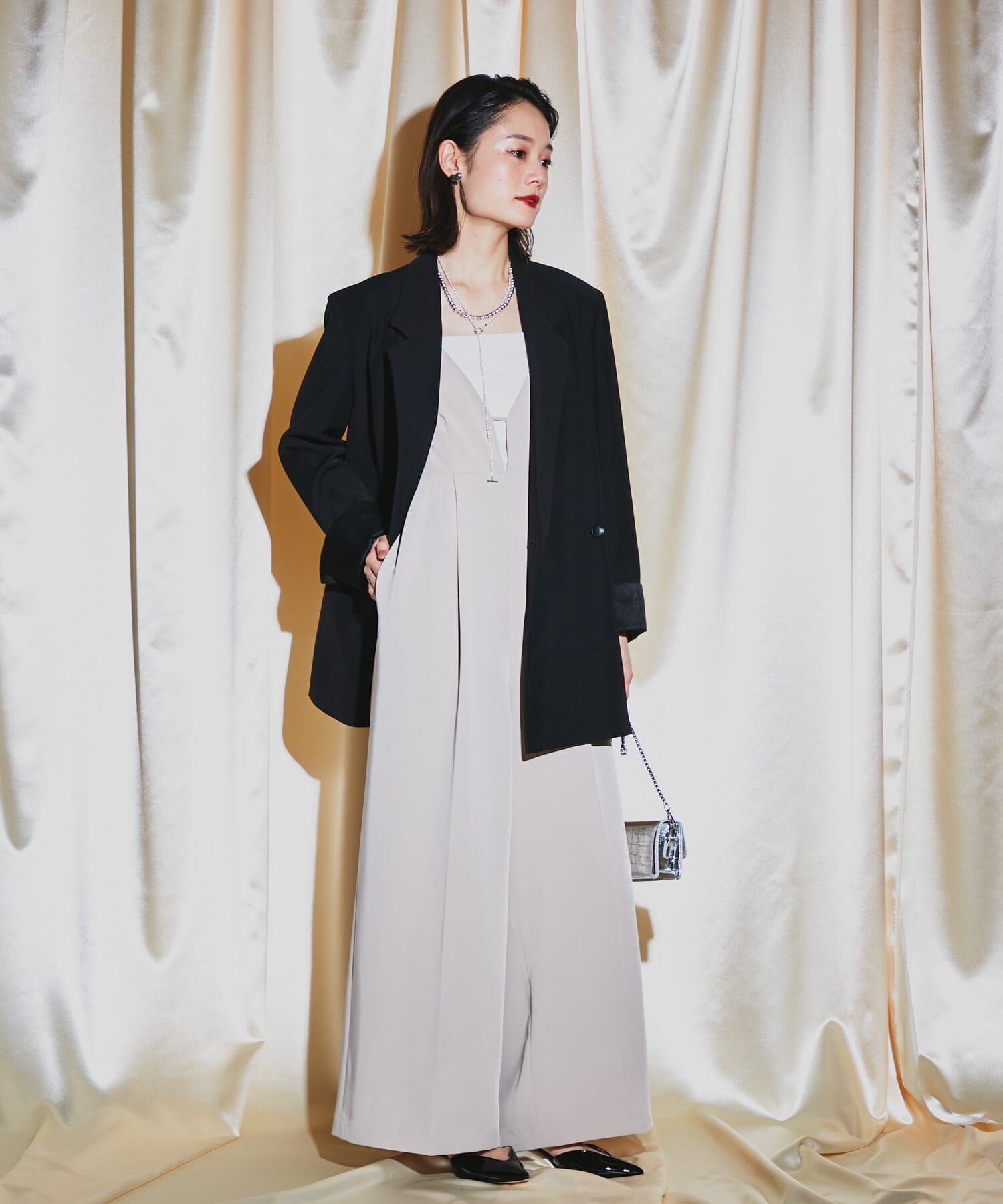 URBAN RESEARCH ROSSO「ワイドパンツデザインオールインワン」|スカート|