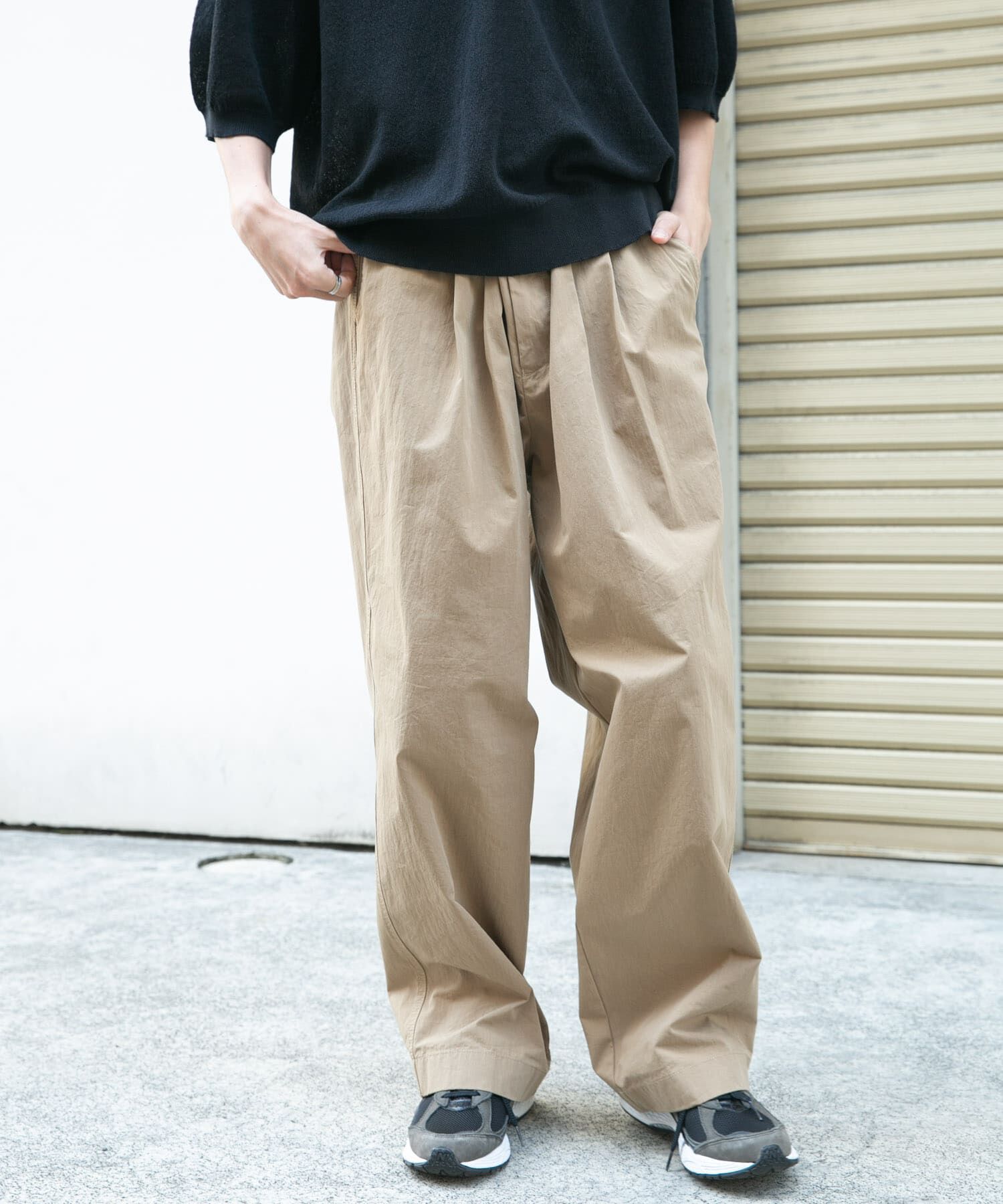 URBAN RESEARCH DOORS「FORK&SPOON 　クリンクルワイドパンツ」|その他|