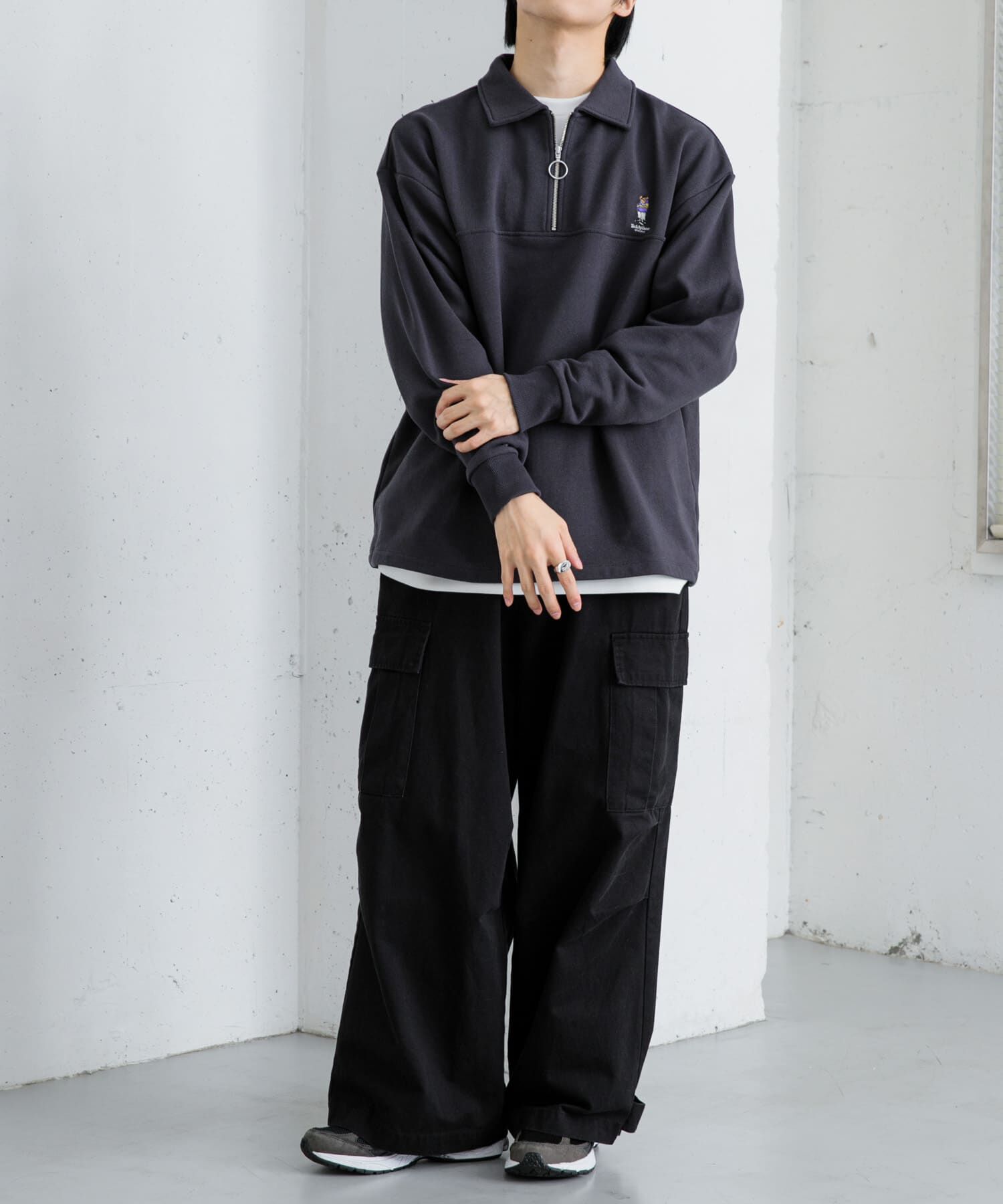 SENSE OF PLACE by URBAN RESEARCH「『別注』『ユニセックス』TeddyBear&times;SOP　テディベアハーフZIPスウェット」|スウェット・ジャージ|
