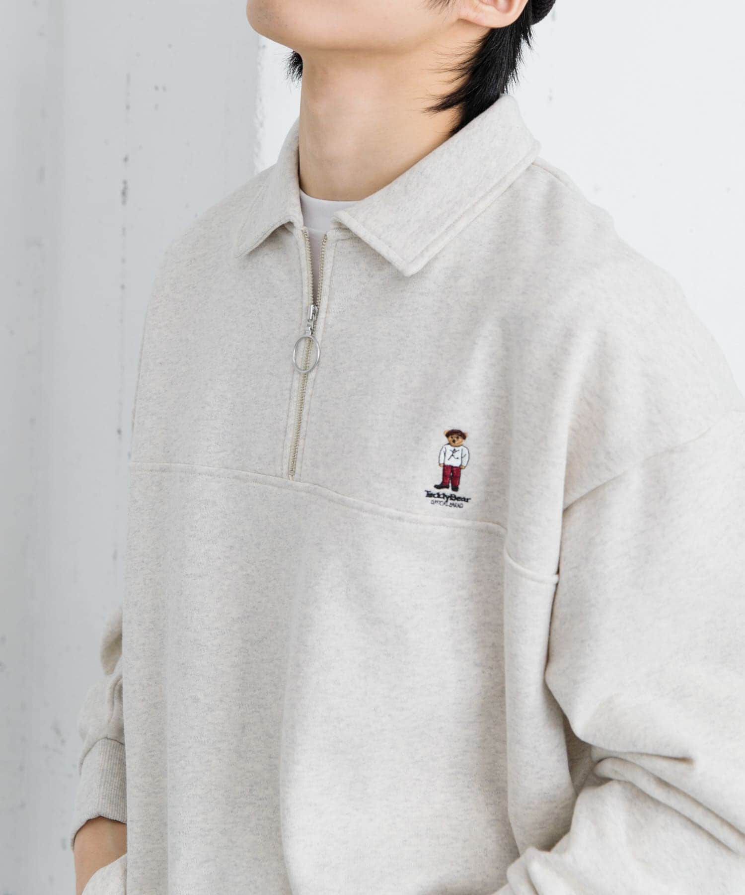 SENSE OF PLACE by URBAN RESEARCH「『別注』『ユニセックス』TeddyBear&times;SOP　テディベアハーフZIPスウェット」|スウェット・ジャージ|