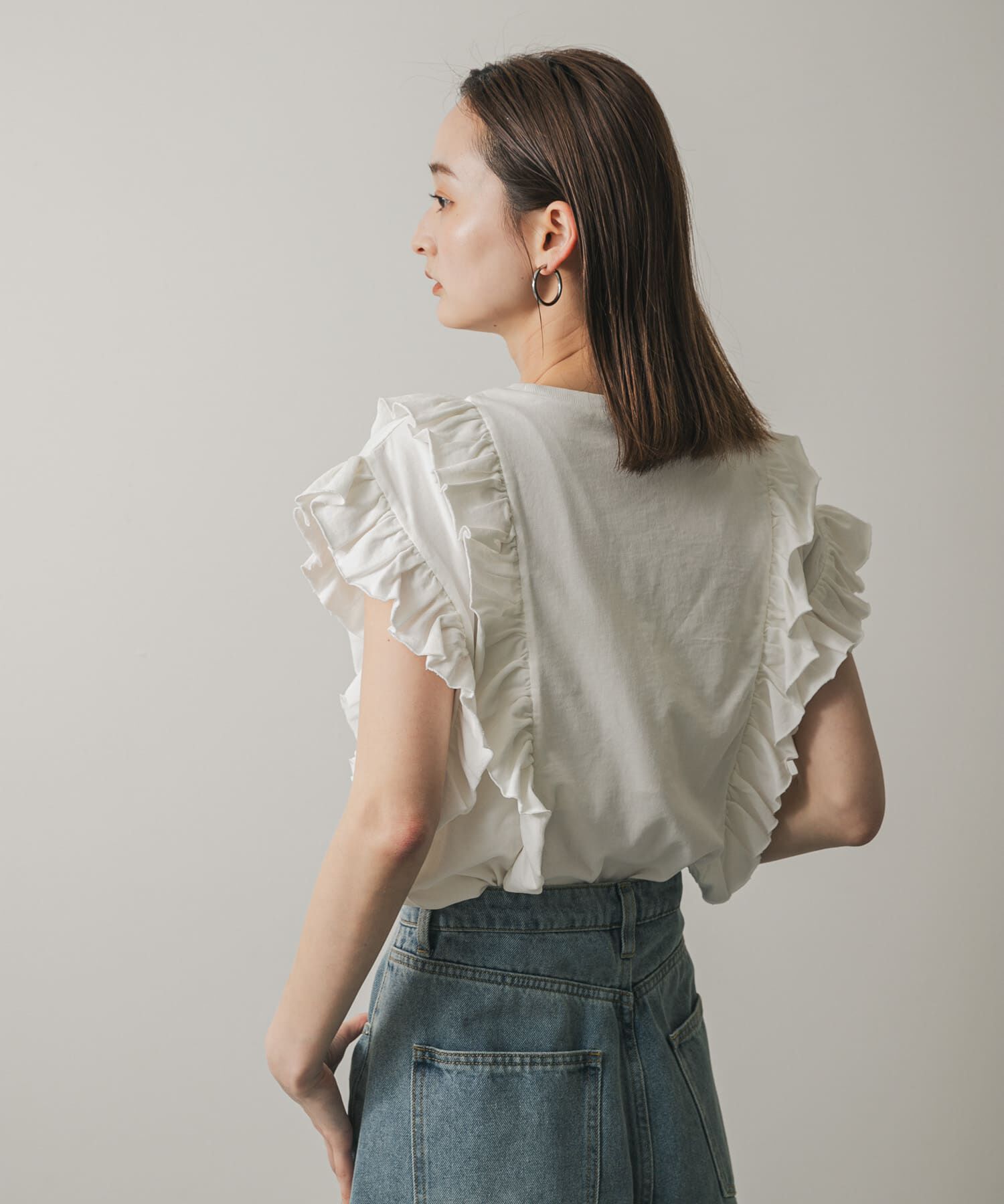 SENSE OF PLACE by URBAN RESEARCH「ギャザーフリルトップ」|Tシャツ・カットソー|