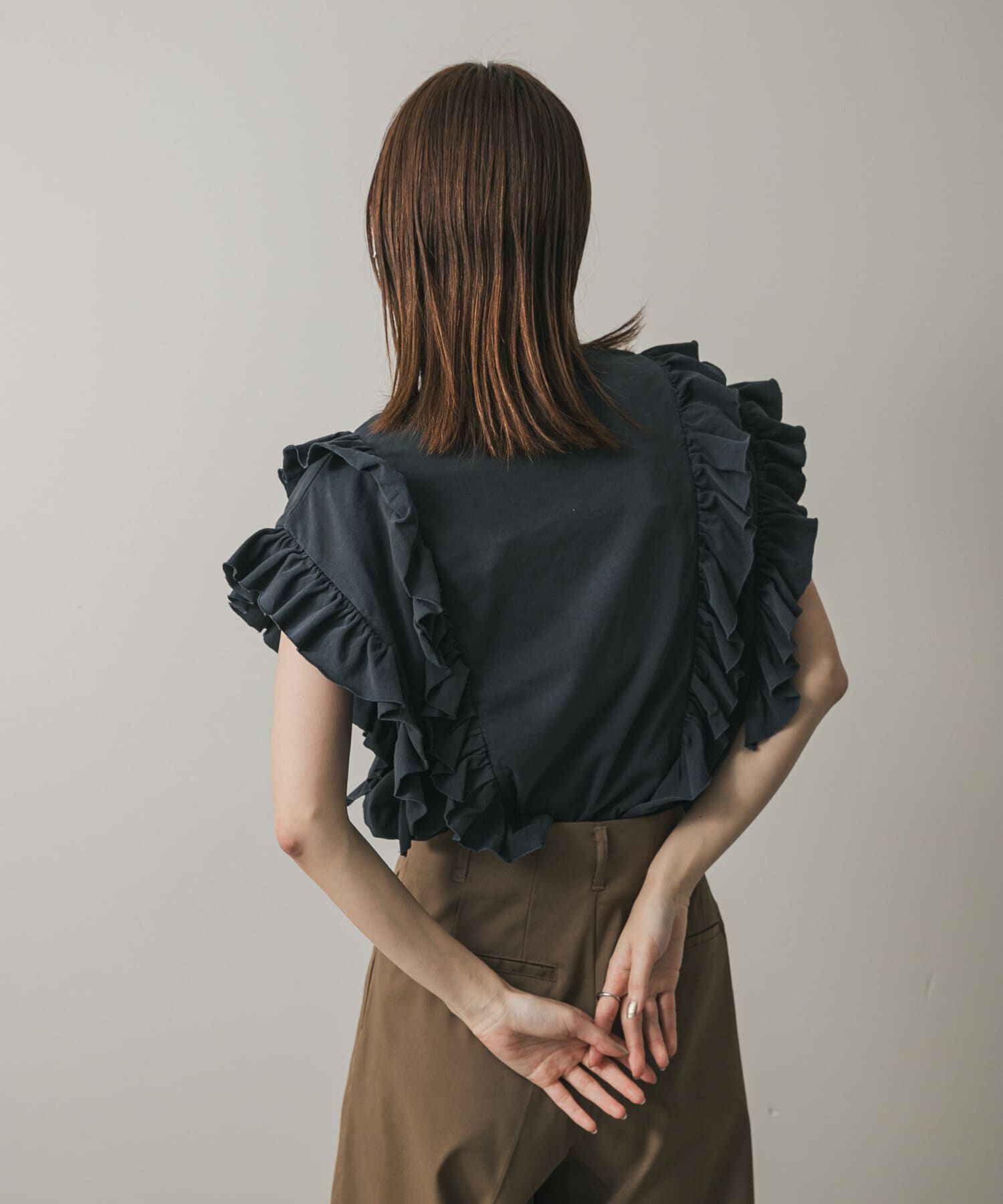 SENSE OF PLACE by URBAN RESEARCH「ギャザーフリルトップ」|Tシャツ・カットソー|