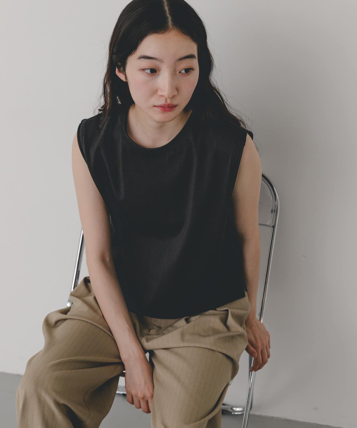 SENSE OF PLACE by URBAN RESEARCH「『汗ジミ防止』SKINProofノースリーブロールTシャツ」|タンクトップ|