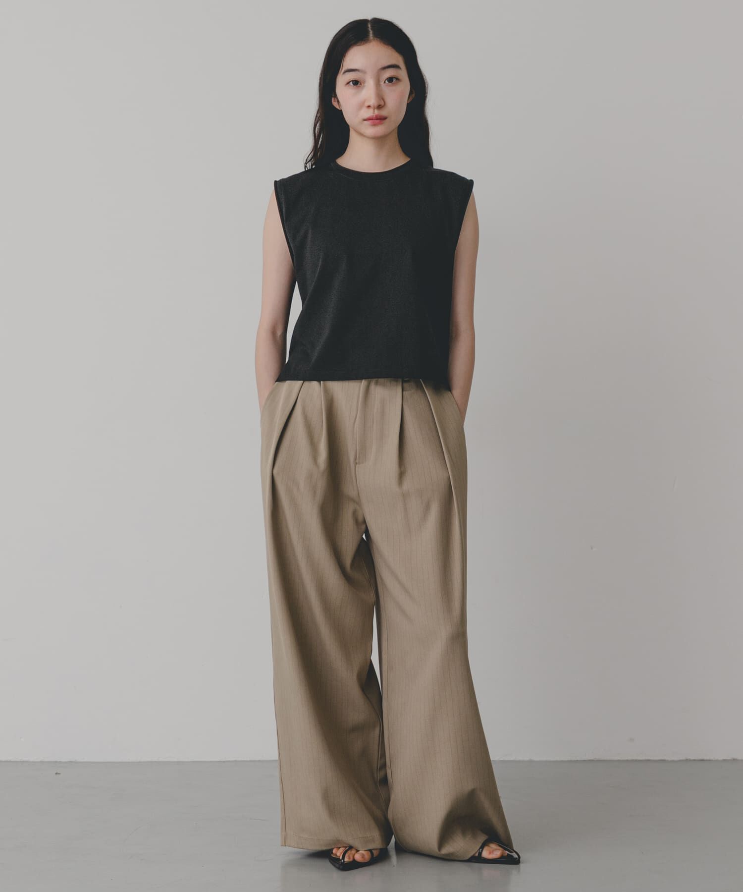 SENSE OF PLACE by URBAN RESEARCH「『汗ジミ防止』SKINProofノースリーブロールTシャツ」|タンクトップ|
