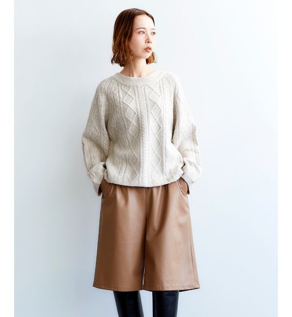  「フェイクレザーハーフパンツ」|その他|