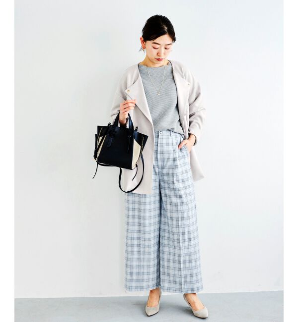 le.coeur blanc「チェックセンタープレスパンツ」|その他|
