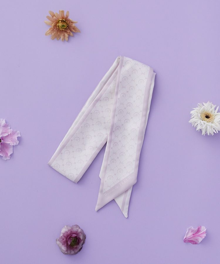 Maison de FLEUR「【リバーシブル】モノグラム柄スカーフ」|バンダナ・スカーフ|ライトピンク