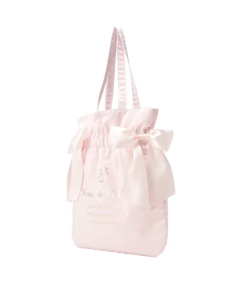 Maison de FLEUR「《セット商品》ダブルリボンギャザートート・ポーチ」|トートバッグ|